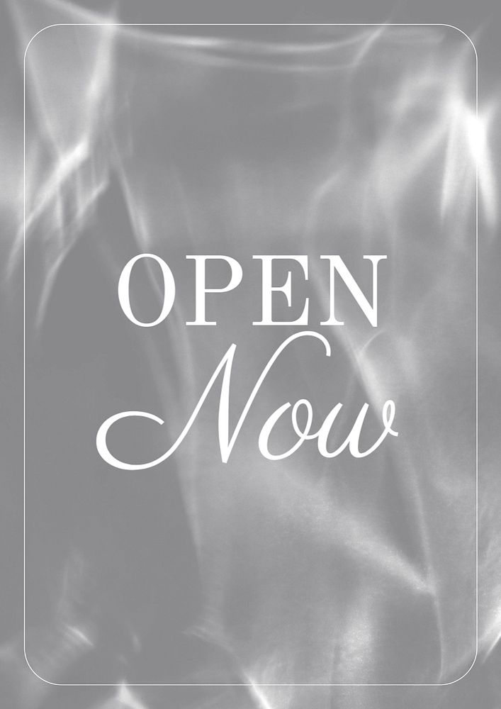 Open now poster template, editable text and design