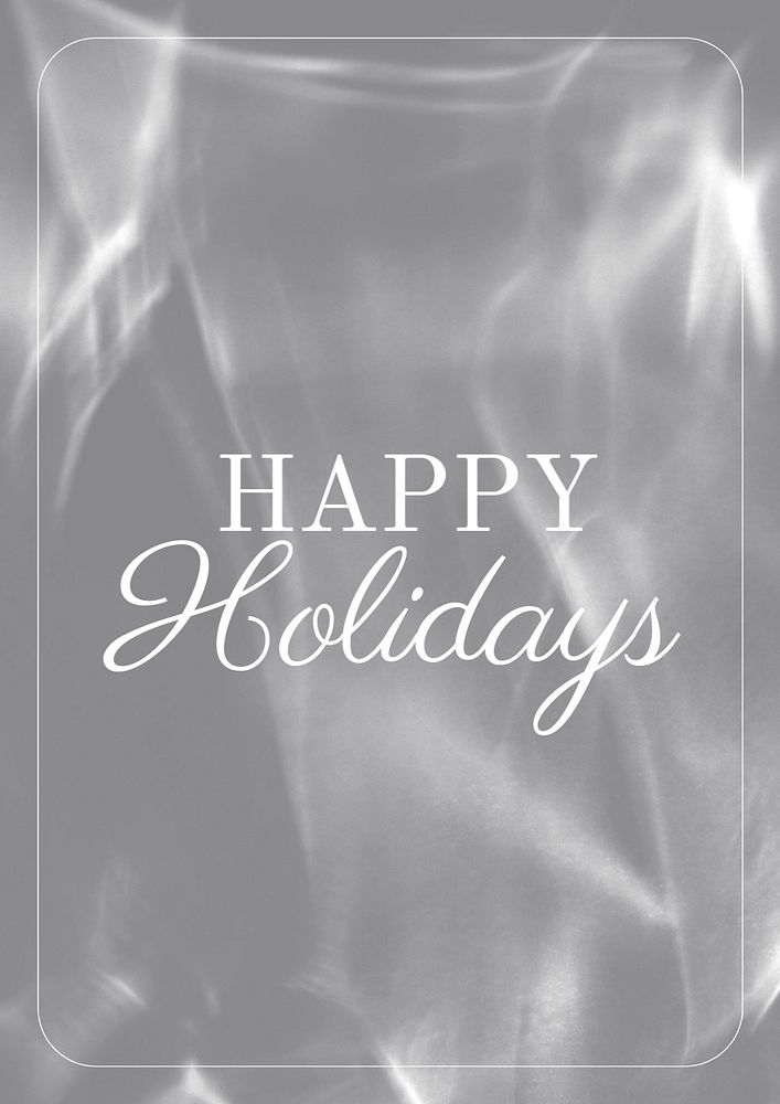 Happy holidays poster template, editable text and design