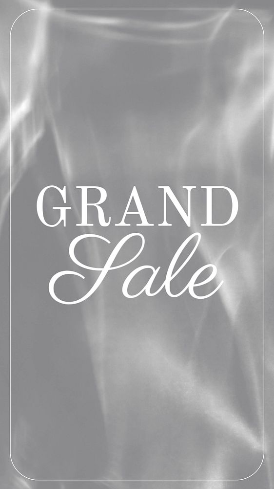 Grand sale Instagram story template, editable text