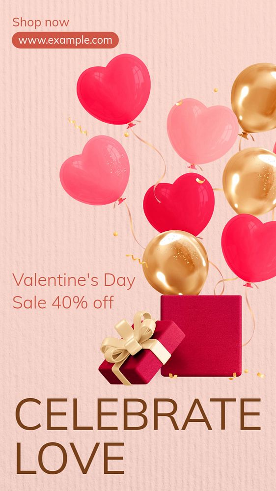 Celebrate love sale  Instagram story template, editable text