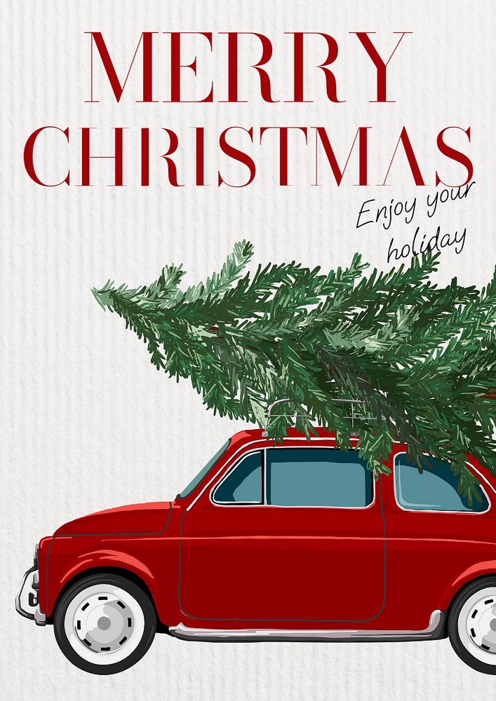 Merry Christmas  poster template, editable text and design