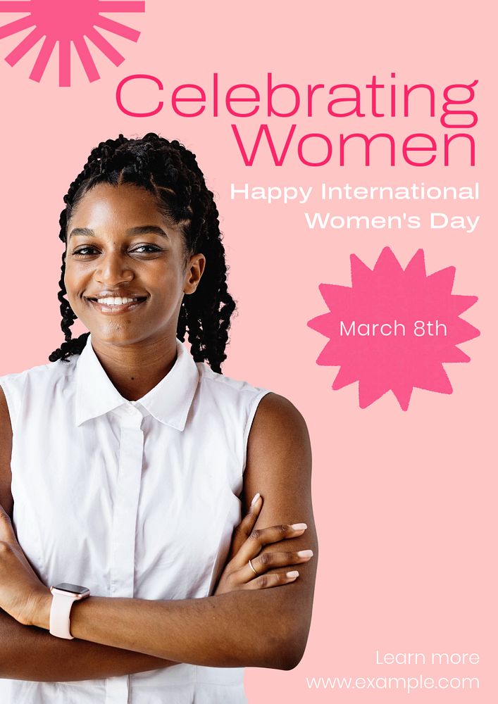 Celebrating women  poster template, editable text and design