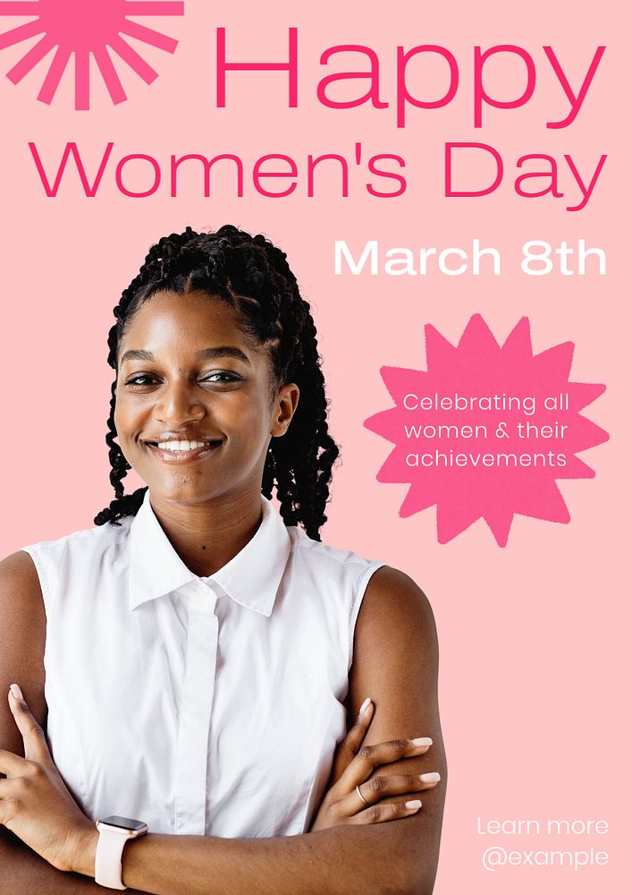 Women's day  poster template, editable text and design