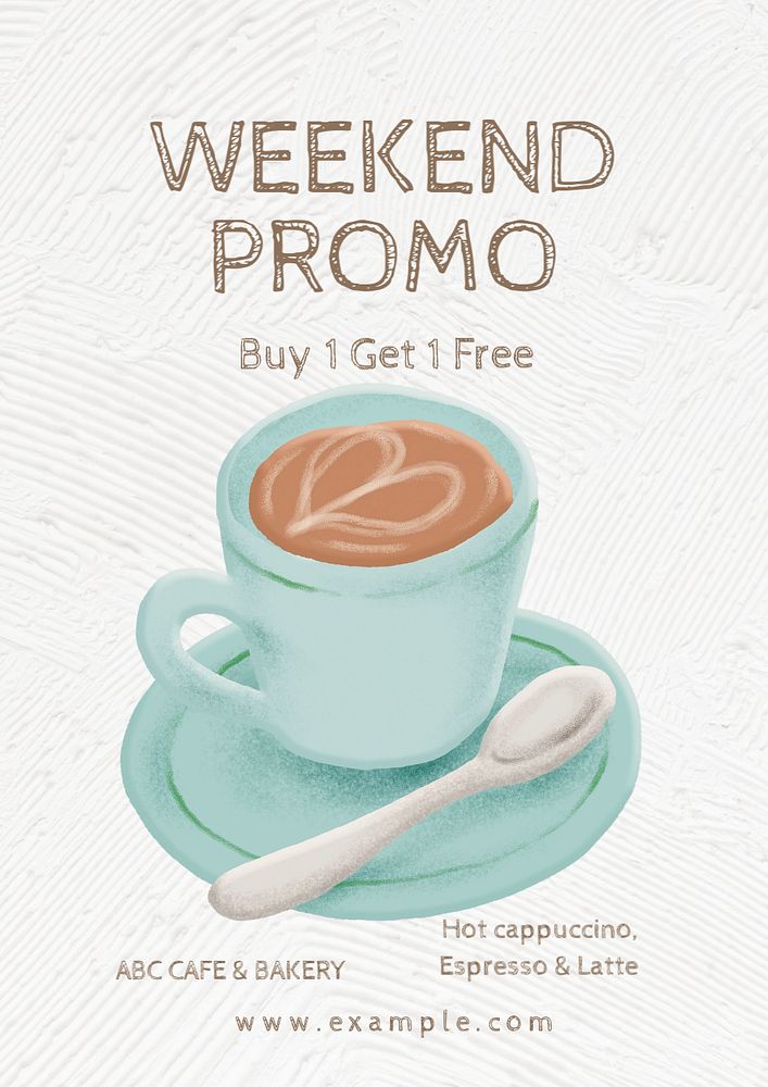 Weekend promotion  poster template, editable text and design