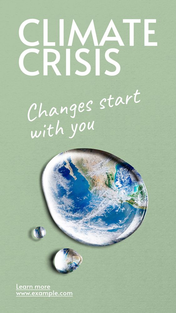 Climate crisis Instagram story template, editable text