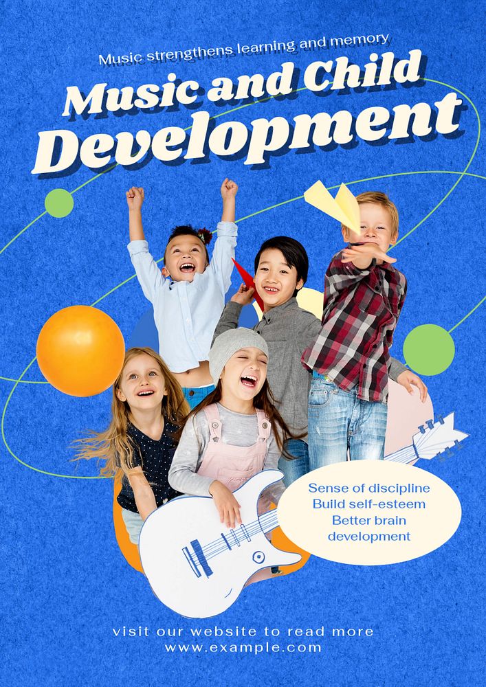 Child development poster template, editable text and design