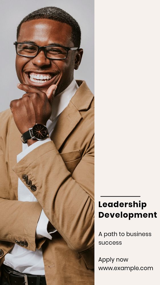 Leadership development Instagram story template, editable text