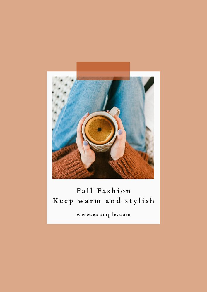 Fall fashion  poster template, editable text and design