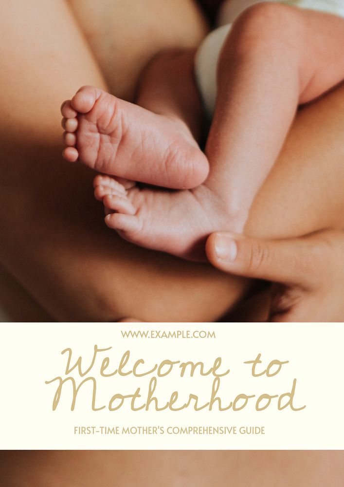 Motherhood community poster template, editable text and design