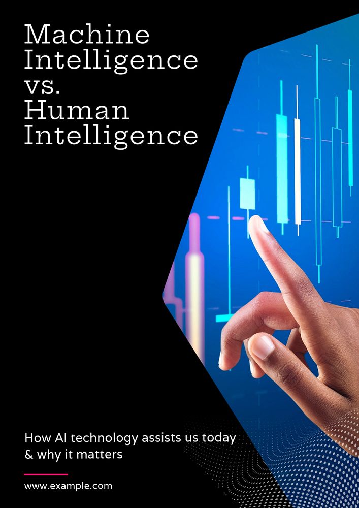 Machine intelligence  poster template, editable text and design