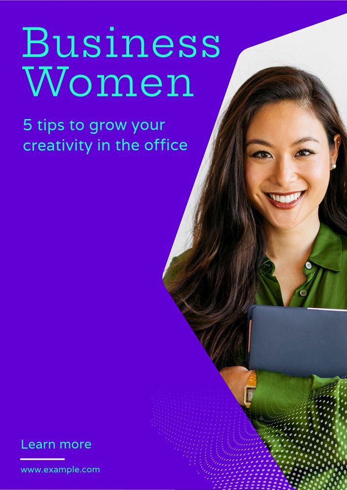 Business women  poster template, editable text and design