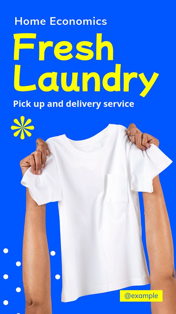 Laundry service  Instagram story template, editable text