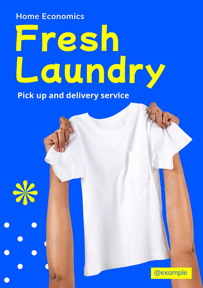 Laundry service  poster template, editable text and design