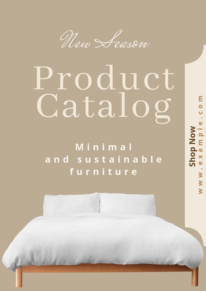 Product catalog poster template, editable text and design