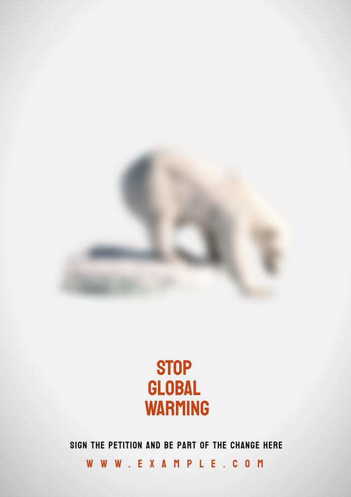 Climate change poster template, editable text and design