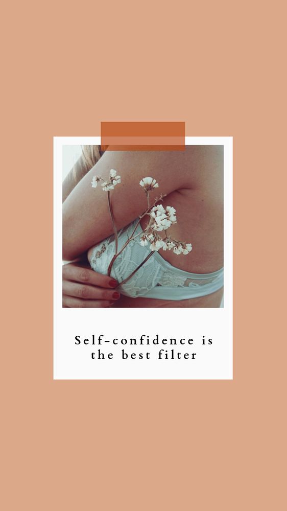 Self-confidence motivational quote Instagram story template, editable text