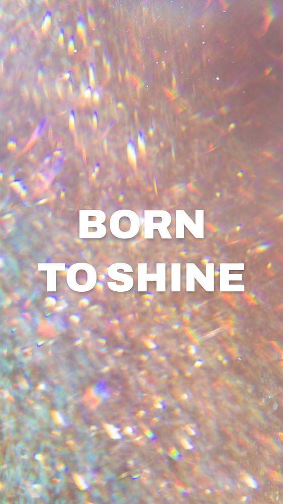 Born to shine Instagram story template, editable text