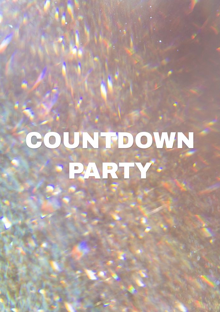 Countdown party poster template, editable text and design