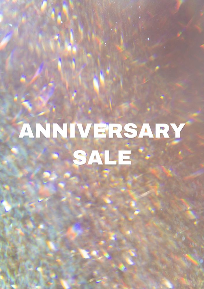 Anniversary sale poster template, editable text and design