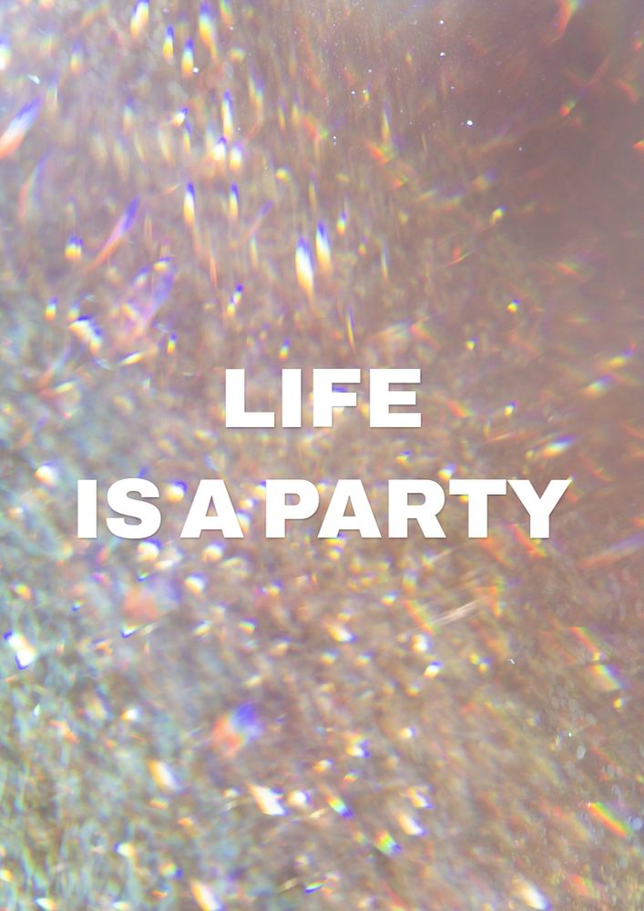 Life is party poster template, editable text and design