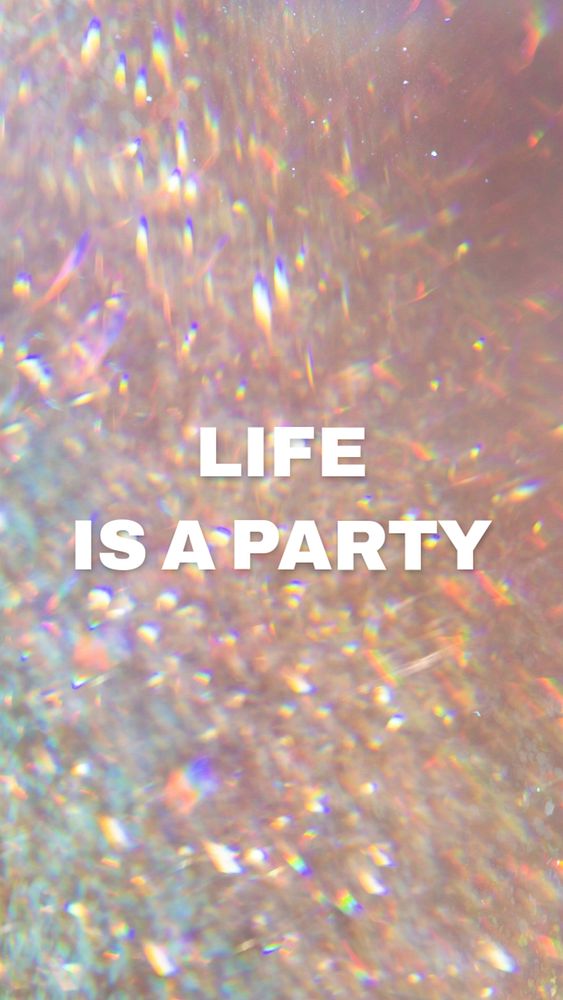 Life is party Instagram story template, editable text