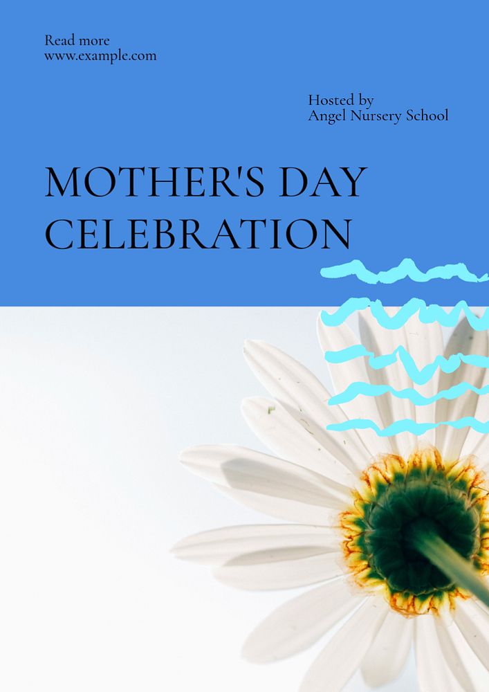 Mother's day celebration poster template, editable text and design