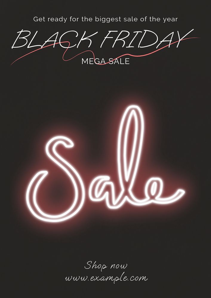 Black Friday sale  poster template, editable text and design