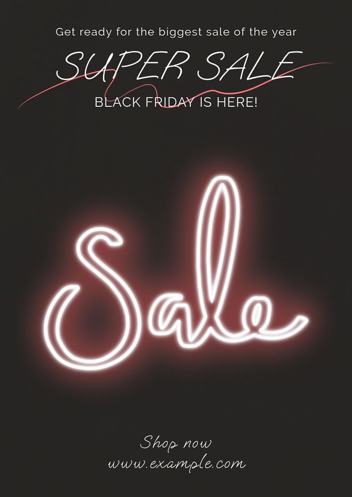 Black Friday sale  poster template, editable text and design