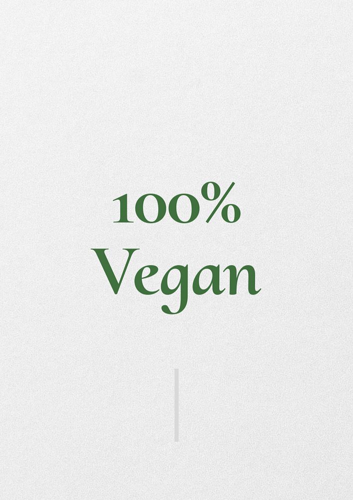 100% Vegan poster template, editable text and design