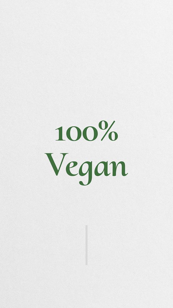 100% Vegan Instagram story template, editable text