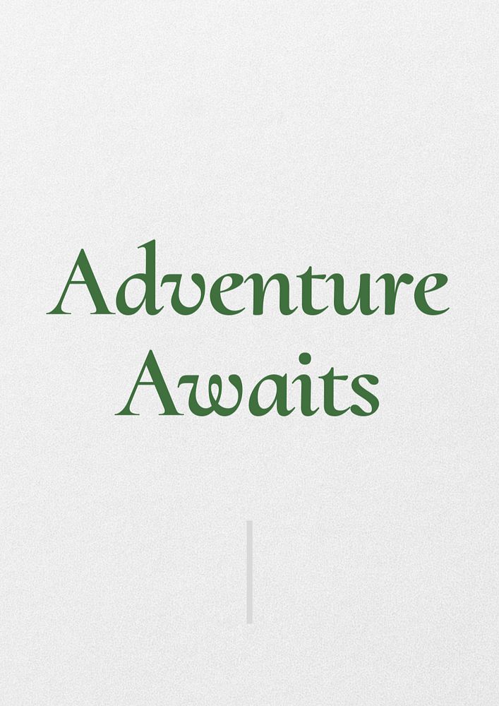 Adventure awaits poster template, editable text and design