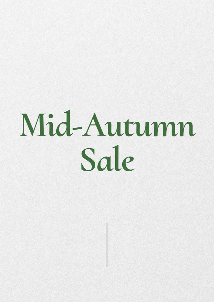 Mid-autumn sale poster template, editable text and design