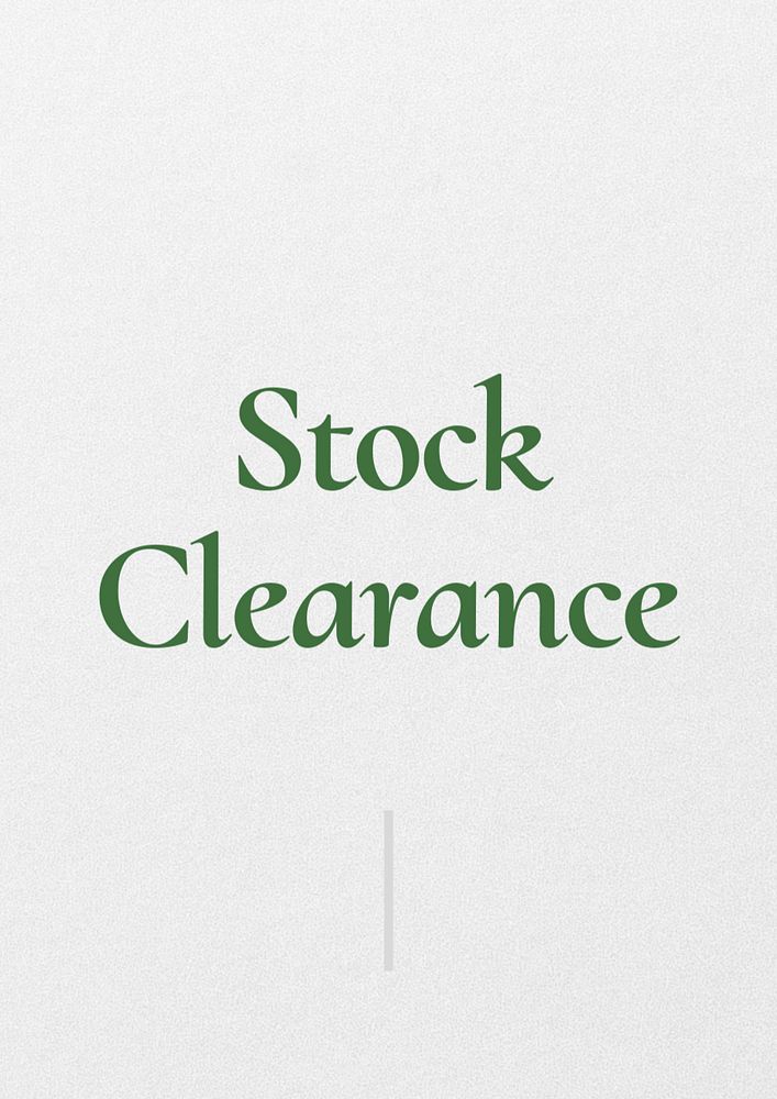 Stock clearance poster template, editable text and design