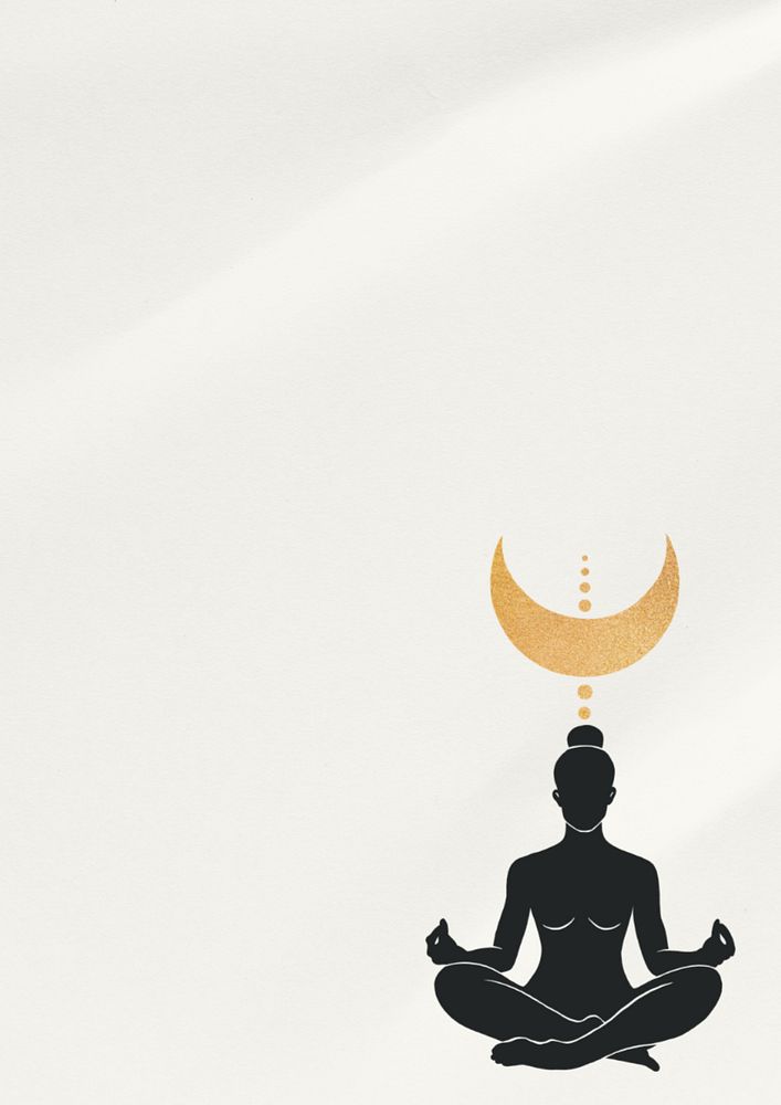 Meditation man, spiritual background, editable design