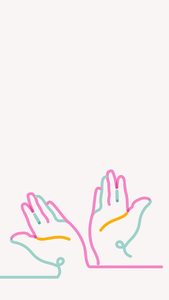 Praying doodle border, white iPhone wallpaper, editable design