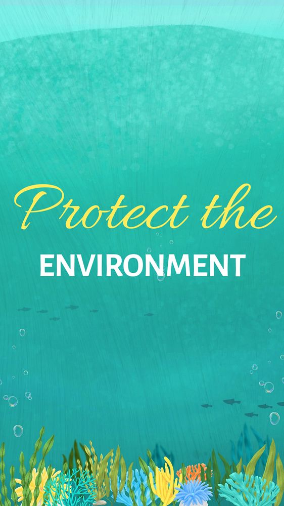 Protect our environment Instagram story template, editable text