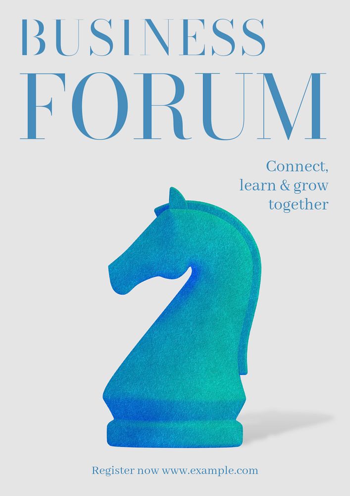 Business forum  poster template, editable text and design