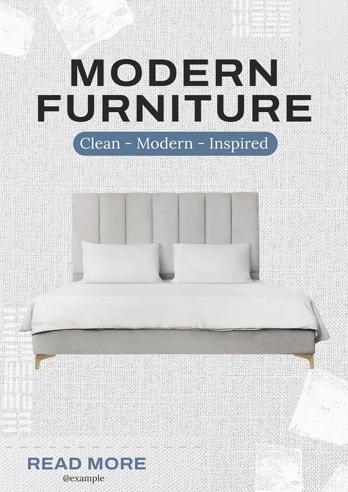 Furniture  poster template, editable text and design