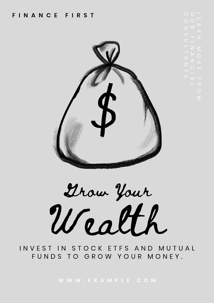 Investment & finance poster template and design