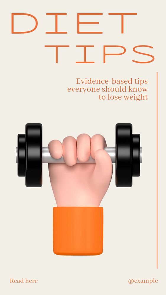 Diet tips  Instagram story template, editable text