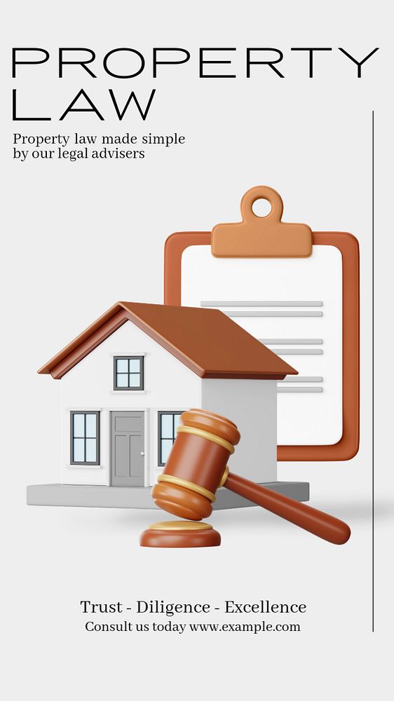 Property law  Instagram story template, editable text