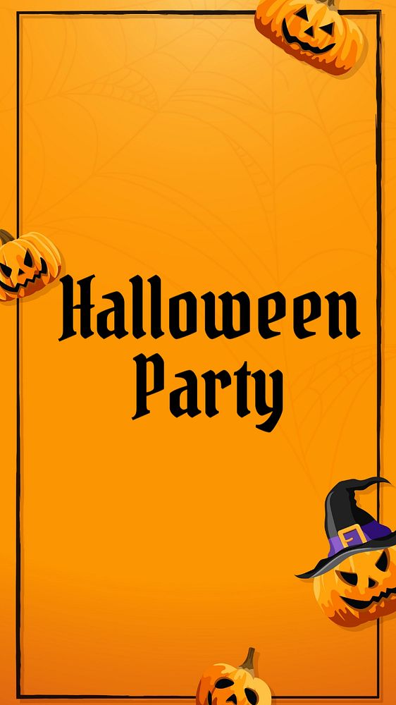 Halloween party Instagram story template, editable text