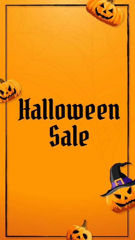 Halloween sale Instagram story template, editable text