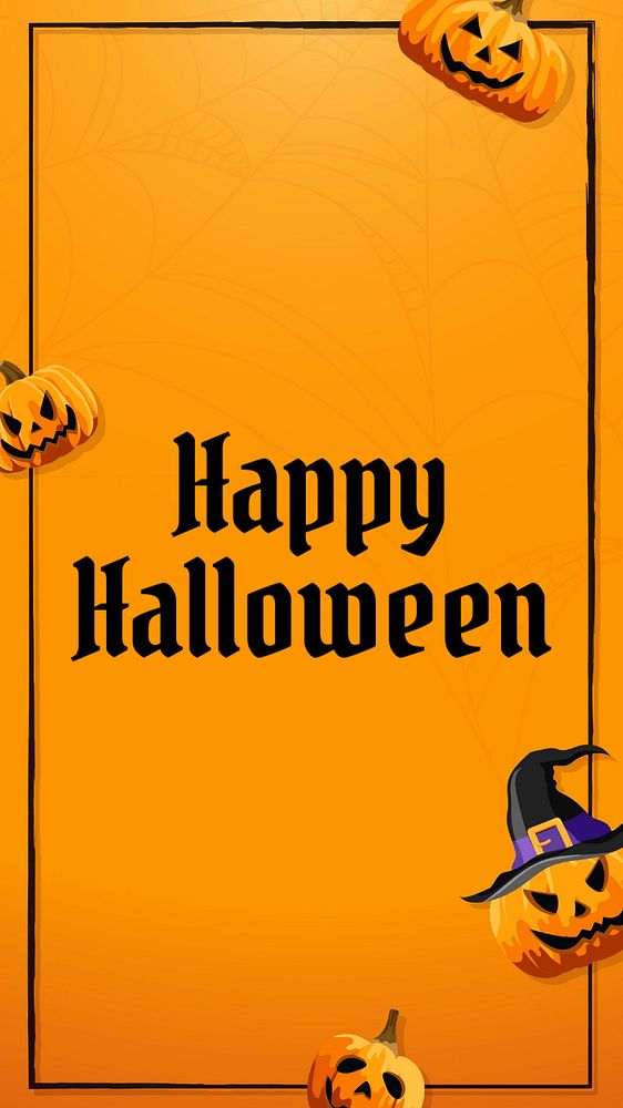 Happy Halloween Instagram story template, editable text