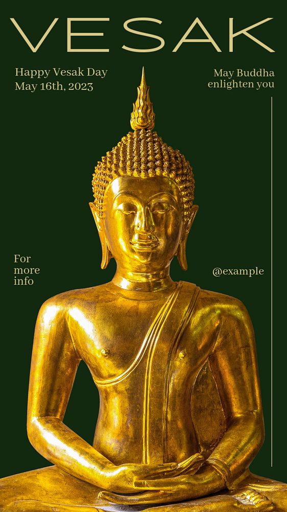 Happy Vesak Day  Instagram story template, editable text