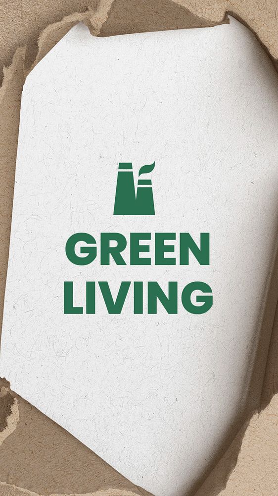 Green living Instagram story template, editable text