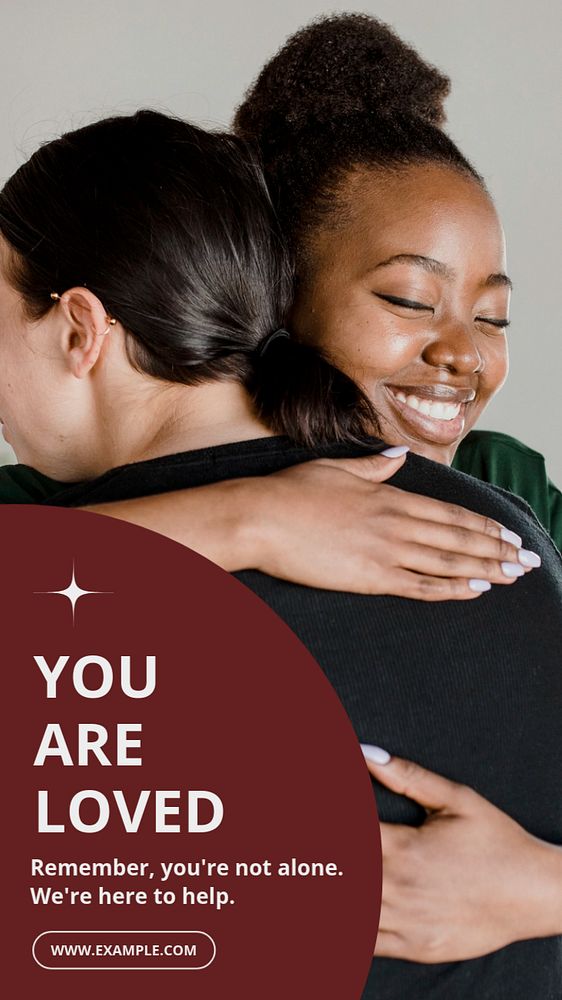 You are loved  Instagram story template, editable text