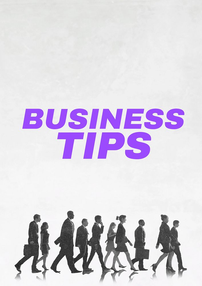 Business tips poster template, editable text and design