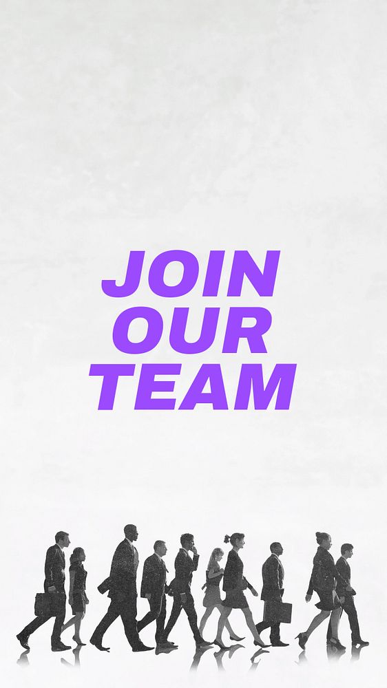 Join our team Instagram story template, editable text