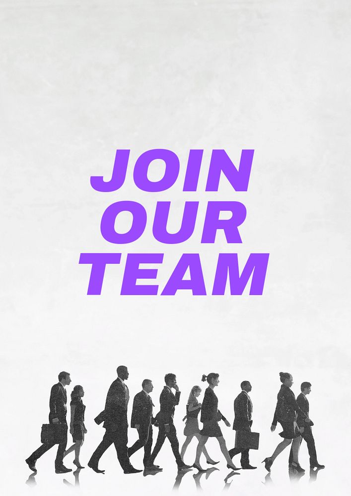 Join our team poster template, editable text and design